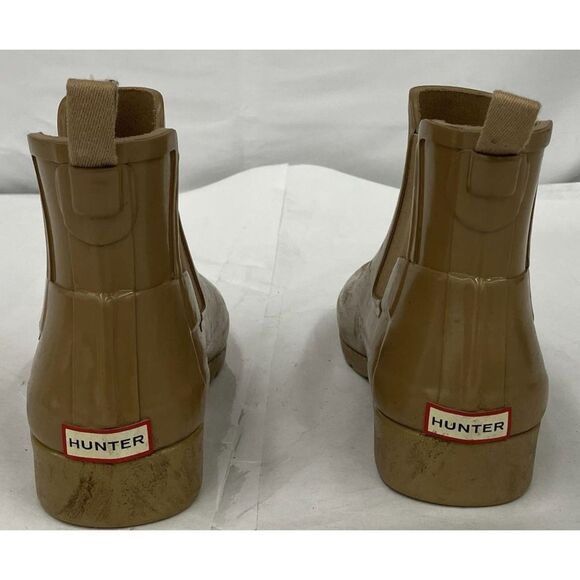 Women's Hunter Tan Chelsea Boots Size 7 - Excellent Used Condition - Picture 2 of 5